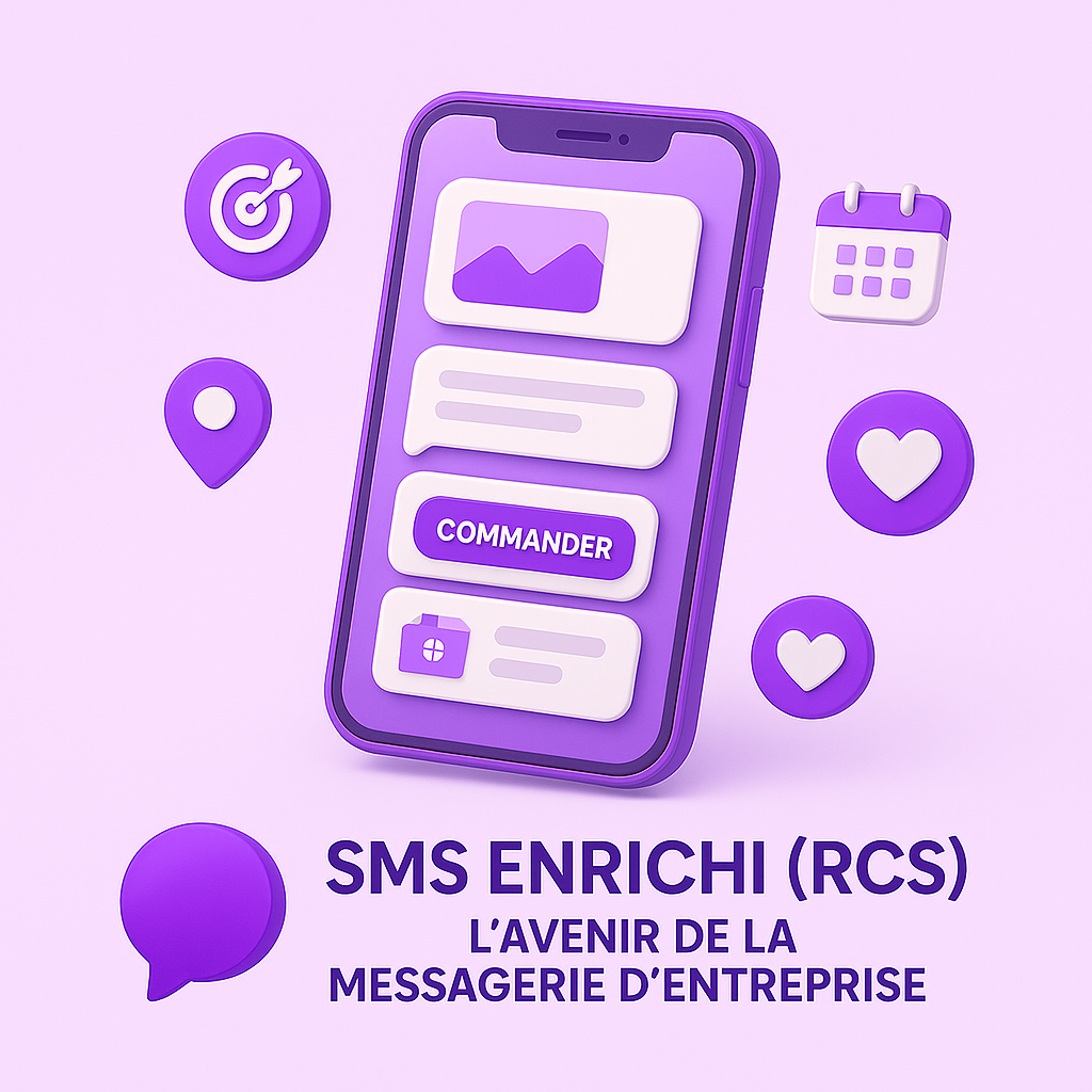 Illustration d'un message RCS interactif sur un smartphone